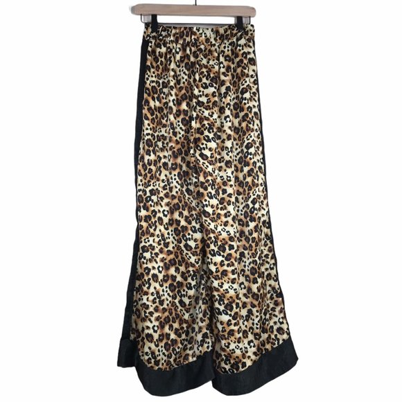 NEW With Tags WANDERLUX Vancouver Belted Leopard Wide Leg Pants Size M - Picture 4 of 9